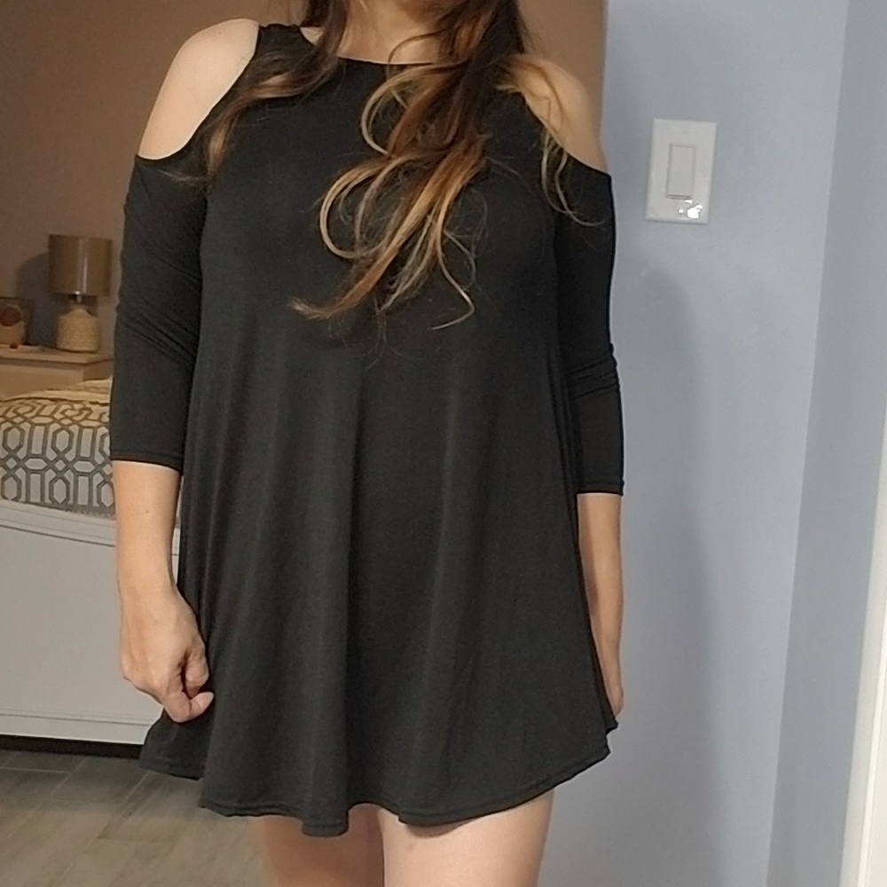 Black mini dress